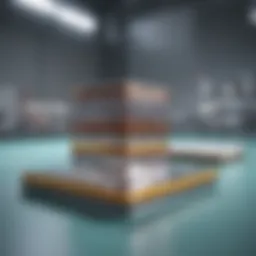 High-resolution photo of semiconductor wafers stacked in a cleanroom environment