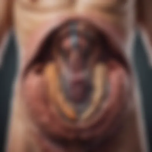 An illustration showing digestive system
