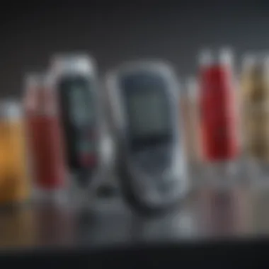 Diverse Glucometer Models Variety of glucometer types available