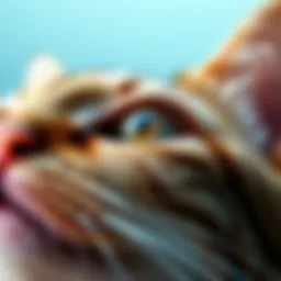 Diagram illustrating the anatomy of a cat's third eyelid