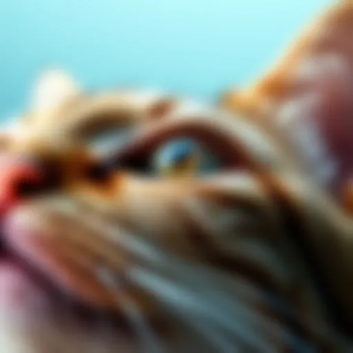 Diagram illustrating the anatomy of a cat's third eyelid