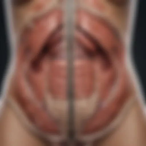 Anatomical illustration of the upper left abdomen highlighting organs
