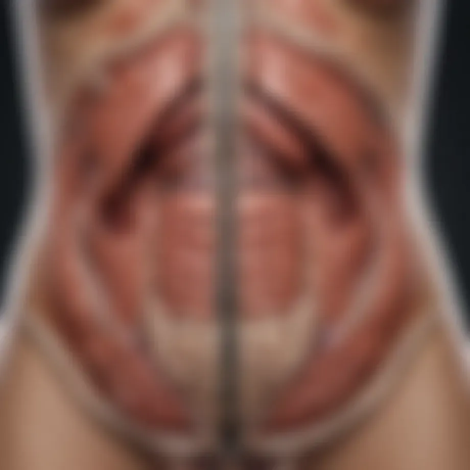 Anatomical illustration of the upper left abdomen highlighting organs