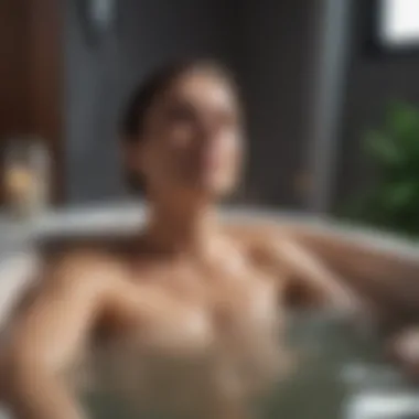 Warm Bath Therapy for Pain Relief A person enjoying a warm bath to relieve pain