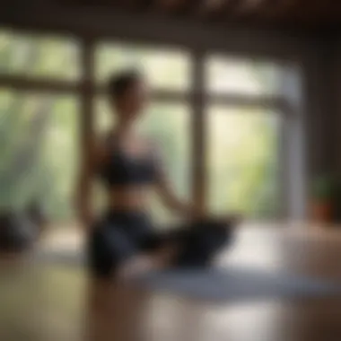 A serene environment for mindful yoga practice