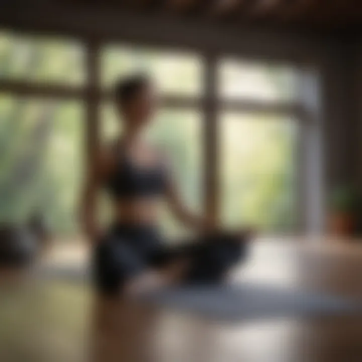 A serene environment for mindful yoga practice