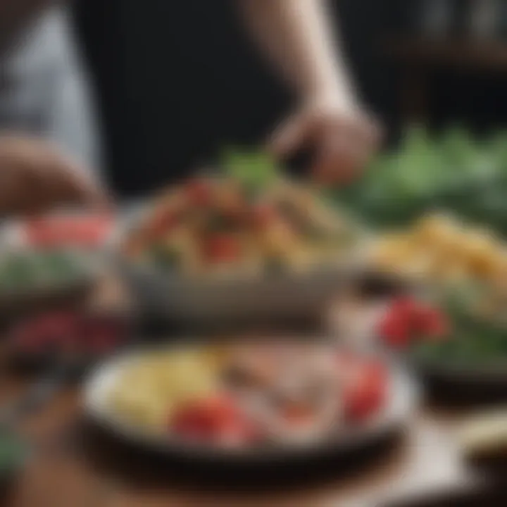 Nourishing postpartum meals filled with fruits and greens
