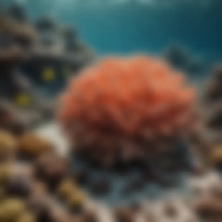 Illustration depicting the effects of climate change on coral reefs